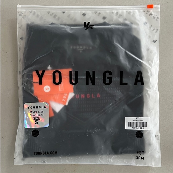 YoungLA 465 Superhero Compression Tee, Black, Size Small, NWT - Picture 2 of 9